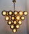 Fabio Ltd 21st Century Italian Grappolo Polished Brass Frosted Smoky Murano Glass Chandelier by Fabio LTD For Sale - Image 4 of 7