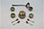 Metal Silver Salt and Pepper Shakers with Glass Cores and Spoons, Set of 11 For Sale - Image 7 of 11