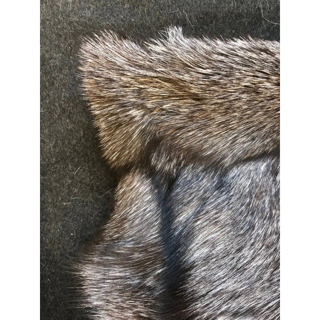 Modern Gray Fox Fur Pillow For Sale - Image 3 of 6