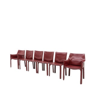 Cab Chairs by Mario Bellini for Cassina, 1990s, Set of 6 For Sale