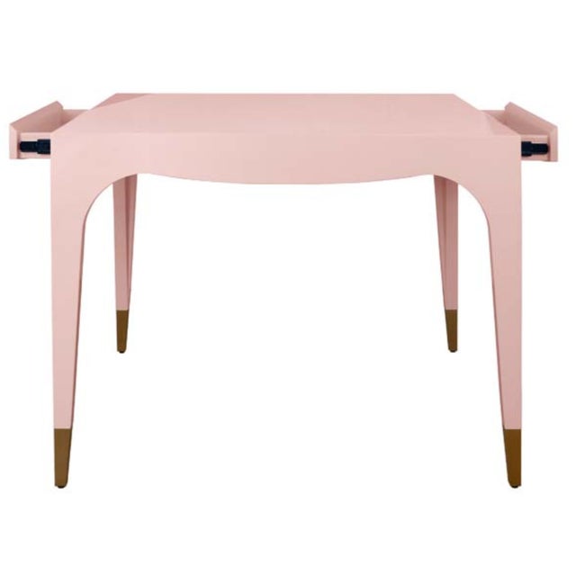 Paint Matthew Izzo Home Lacey Pink Lacquer Game Table For Sale - Image 7 of 9