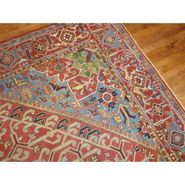 Antique Heriz, 8'7'' X 11'6'' For Sale - Image 11 of 12