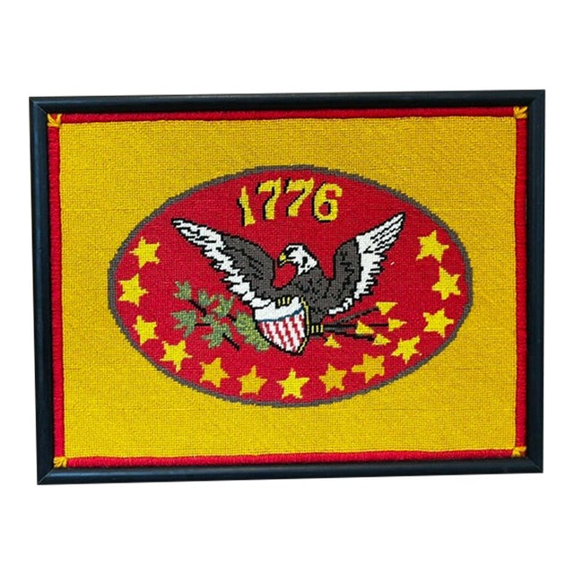 Vintage 1976 Bicentennial Needlepoint For Sale