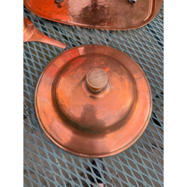 Vintage 1960s Stöckli Swiss Copper Samovar With Burner and Original Box For Sale - Image 9 of 17
