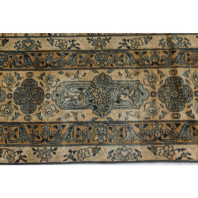 Authentic 1900s Persian Kirman Handmade Wool Carpet For Sale - Image 4 of 9