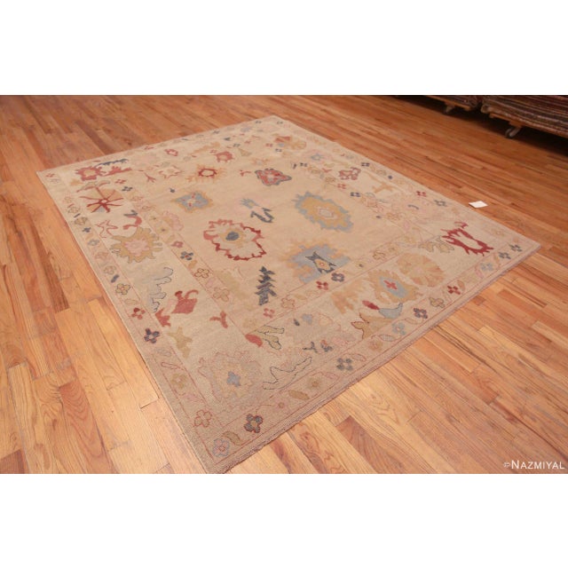 Beautiful Colorful Bold Modern Turkish Oushak Design Area Rug, Country of origin: Central Asia, Circa date: Modern Rugs -...