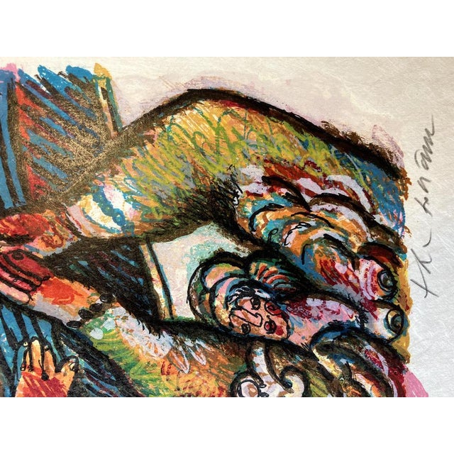 Theo Tobiasse, Jacob's Sleep, Lithograph on Japanese Paper For Sale - Image 4 of 6