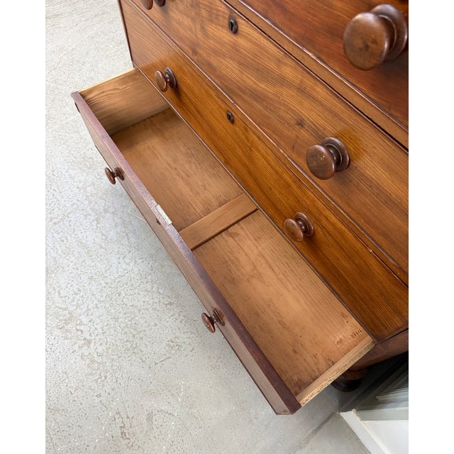 Large English Victorian Mahogany Chest of Drawers For Sale - Image 13 of 18