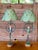 Vintage Coastal Regency Verdigris Parakeet Table Lamps With Scalloped Metal Shades-Pair For Sale - Image 11 of 11