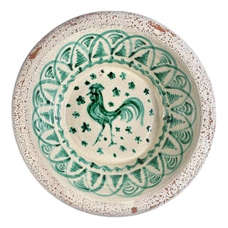 Large Spanish Fajalauza Ceramic Lebrillo Bowl For Sale