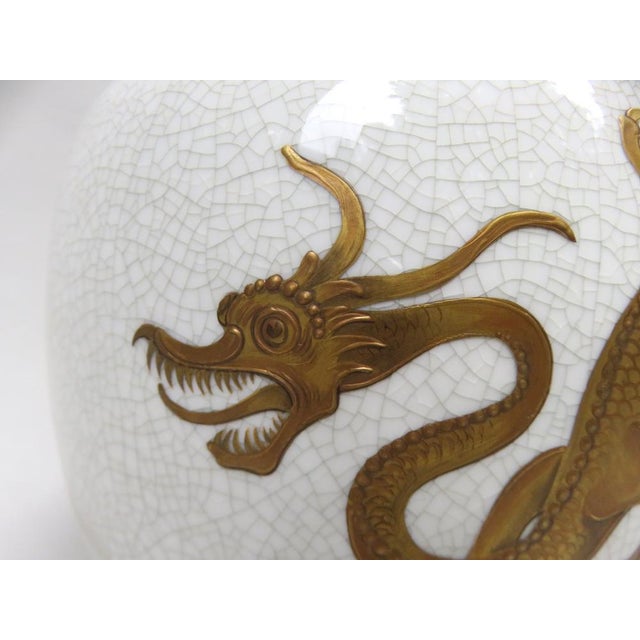 Vase with Dragon by A. Geigenmüller for H&C Heinrich, 1940s For Sale - Image 12 of 18