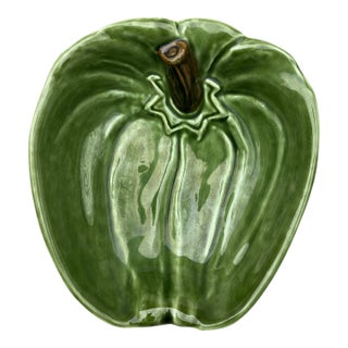 Vintage Olfaire Majolica Green Bell Pepper Bowl For Sale