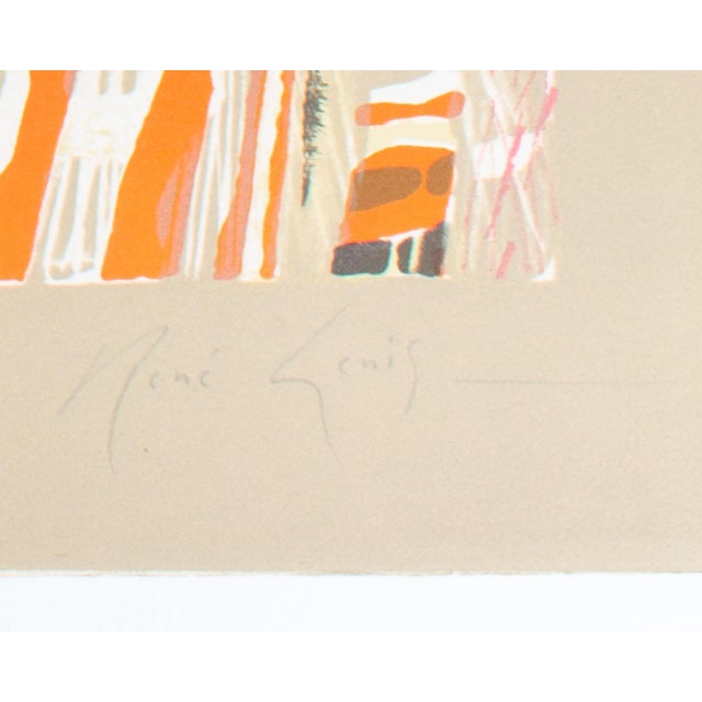 “Still Life With Pear and Lilies” Still Life Lithograph by René Genis For Sale - Image 4 of 7