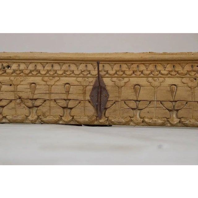 Antique Wood Handcarved Wall Coat Rack, 1890s For Sale - Image 5 of 13