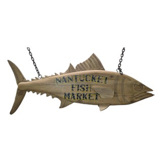 Nantucket Fish Market Trade Sign For Sale