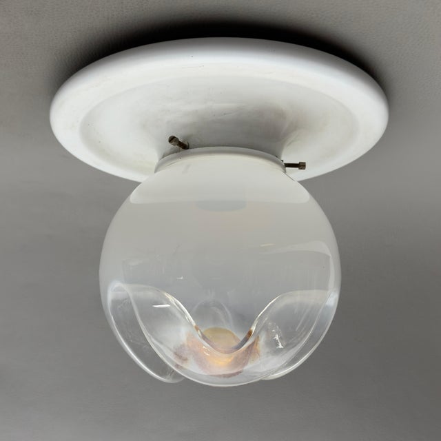 Modern Space Age Murano Glass Sphere Ceiling Lamp from Mazzega, 1970s For Sale - Image 3 of 12
