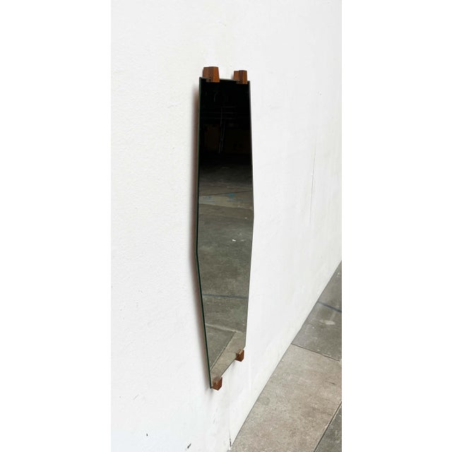 Mid-Century Modern German Teak Wall Mirror, 1960s For Sale - Image 12 of 18