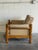 1970s In Style of Henning Kjærnulf Oak Lounge Chair With Striped Upholstery Danish Mid-Century Modern 1970s For Sale - Image 5 of 9