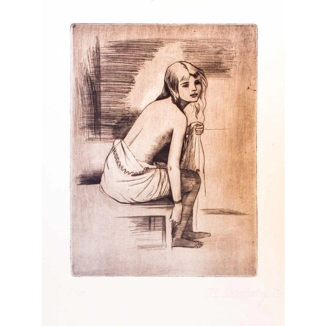 Image dimensions: 30 x 22 cm Hand signed lower right, from the edition of 15 prints. A very rare etching by Theodore...