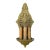 Antique Ornate Victorian Reticulated Thick Gold Gilt Bronze Wall Sconce Fixture For Sale