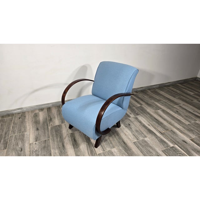 Art Deco Lounge Chair by Jindrich Halabala, 1940s For Sale - Image 3 of 10