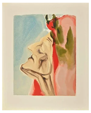Dali, Dante Alighieri, Woodcut Print, 1963
