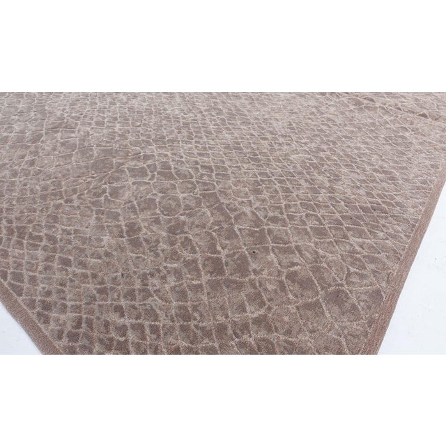 Modern Contemporary Snake Design Handmade Wool Rug by Doris Leslie Blau For Sale - Image 3 of 8