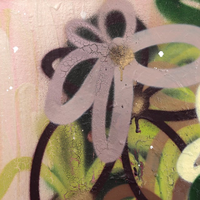 Los Angeles artist Amber Goldhammer paints dramatic abstract compositions in acrylic on canvas featuring energetic...