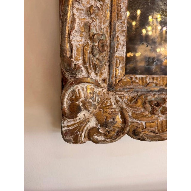 Mid 19th Century 19th Century French Louis Philippe Giltwood Mirror With Original Mercury Glass For Sale - Image 5 of 9