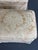 Beige Antique Upholstered Rolled Arm Chair and Ottoman For Sale - Image 8 of 12