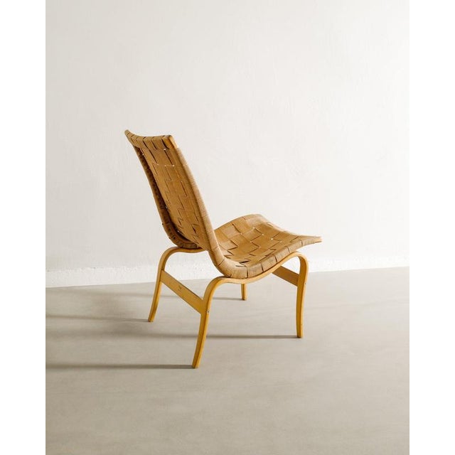 Wood Vintage Swedish Wooden Easy Chair by Bruno Mathsson for Karl Mathsson, 1960s For Sale - Image 7 of 7