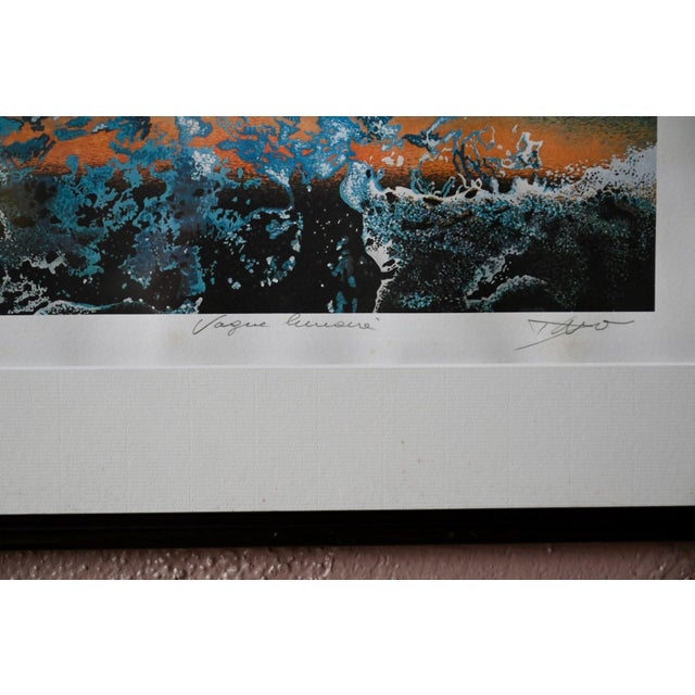 Jean Davo, Lunar Wave, 1980s, Lithograph, Framed For Sale - Image 4 of 7