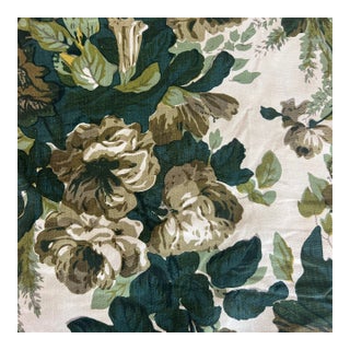 Jasper Grace Greens Linen Fabric- 3 Yards For Sale