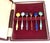 1950s Gustav Hellstrøm Norway Sterling Guilloché Enamel Vermeil Demitasse Spoons, Set of 6 in Original Case For Sale - Image 4 of 11