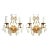 French Early 20th Century Brass & Crystal Sconces - A Pair For Sale