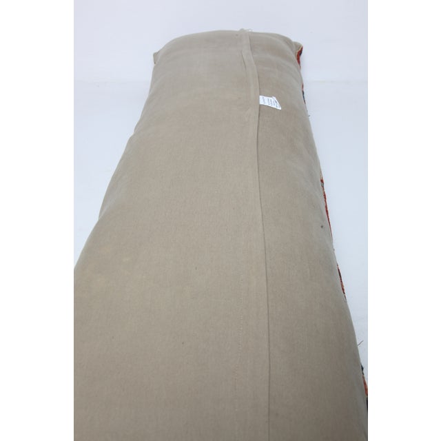 Antique Persian Oriental Lumbar Rug Pillow Cushion Cover -16'' X 47'' For Sale - Image 9 of 9