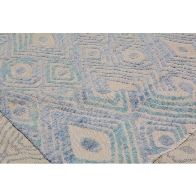 Moroccan Sheba Hand Knotted Wool Rug, 8'7x9'9 For Sale In New York - Image 6 of 6