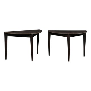 Pair Swedish Demi-Lunes (or Center Table) For Sale