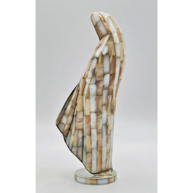 Los Castillo 1980s Silver & Mother of Pearl Shell Madonna Sculpture by Emilia Castillo/Los Castillo For Sale - Image 4 of 18
