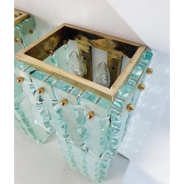 Mid-Century Modern Murano Wall Sconces from Mazzega, Italy, 1960s, Set of 2 For Sale - Image 4 of 16