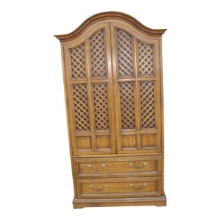 1970s Drexel Wooden Armoire For Sale