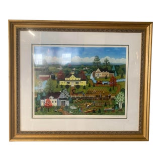 Jane Wooster Scott Good Neighbor Large Framed Print Roman Numeral Edition 130/159 For Sale
