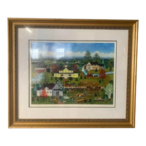 Jane Wooster Scott Good Neighbor Large Framed Print Roman Numeral Edition 130/159