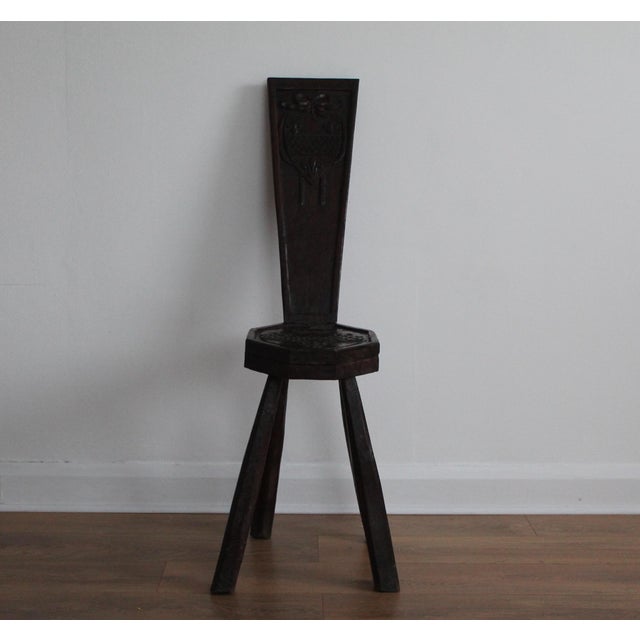 Brown Spinning Stools in Oak, Set of 2 For Sale - Image 8 of 18