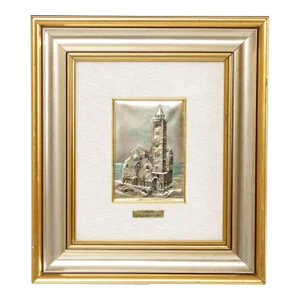 Late 20th Century Italian 'La Cattedrale, Trani' Sterling Silver Relief Wall Art