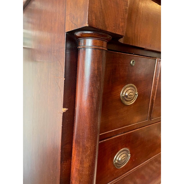 19th Century Mahogany English Butlers Chest For Sale - Image 9 of 12