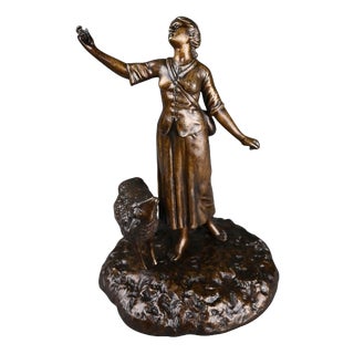E. Watrin, Sculpture The Elevation of Joan of Arc, 1890s, Bronze For Sale