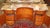 1920's French Style Marble Top Inlaid Walnut Vanity With Later Companion Mirror For Sale - Image 10 of 15