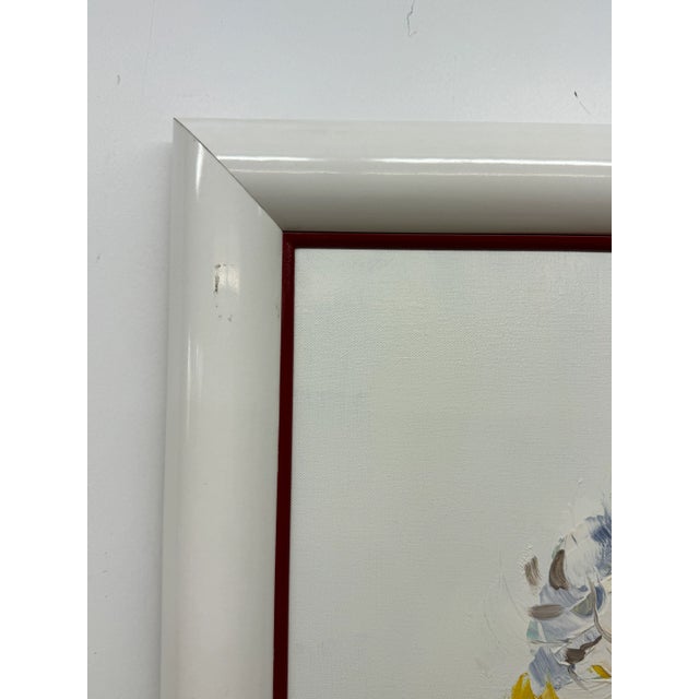 Figurative "La Rose Rouge" After René Gruau Portrait, Painting of Woman, Wearing Hat, Covered in Roses Painting For Sale - Image 3 of 5