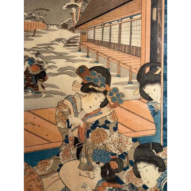 Japanese Utagawa Kunisada, Original Woodblock Print, Edo Period For Sale - Image 3 of 11